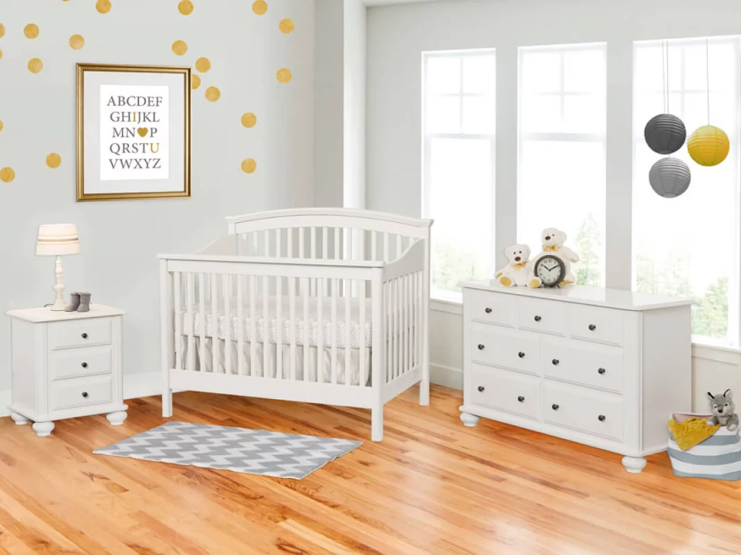 Cossette Nursery Collection shown in painted Brown Maple