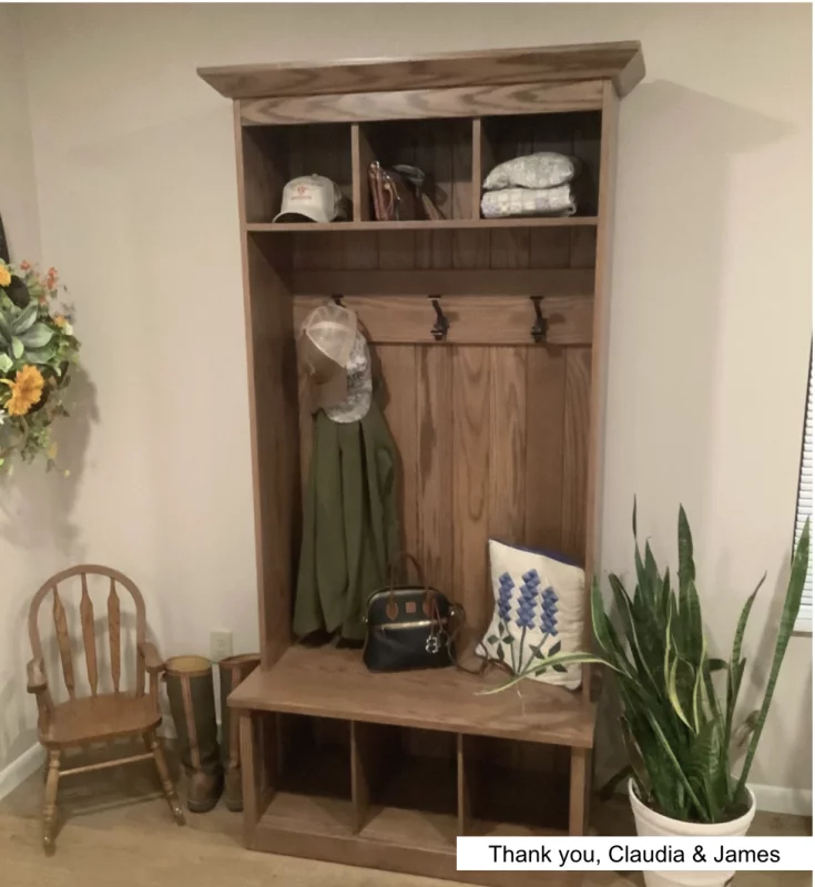 Countryside Amish Furniture Nealy Hall Seat - Thumbnail 2