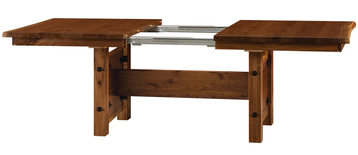 Expanding Live Edge Dining Table