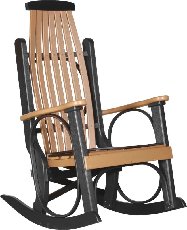 Cedar and Black Apostle Porch Rocker