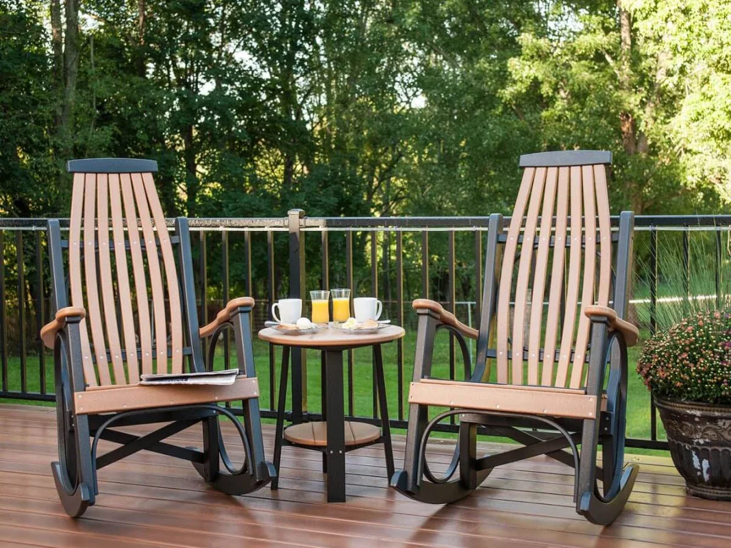 Side Table with Apostle Porch Rockers