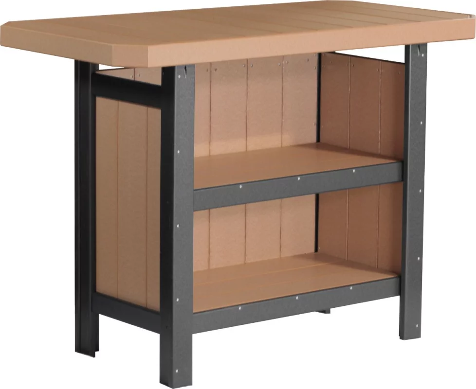 Cedar and Black Arashi Outdoor Serving Bar