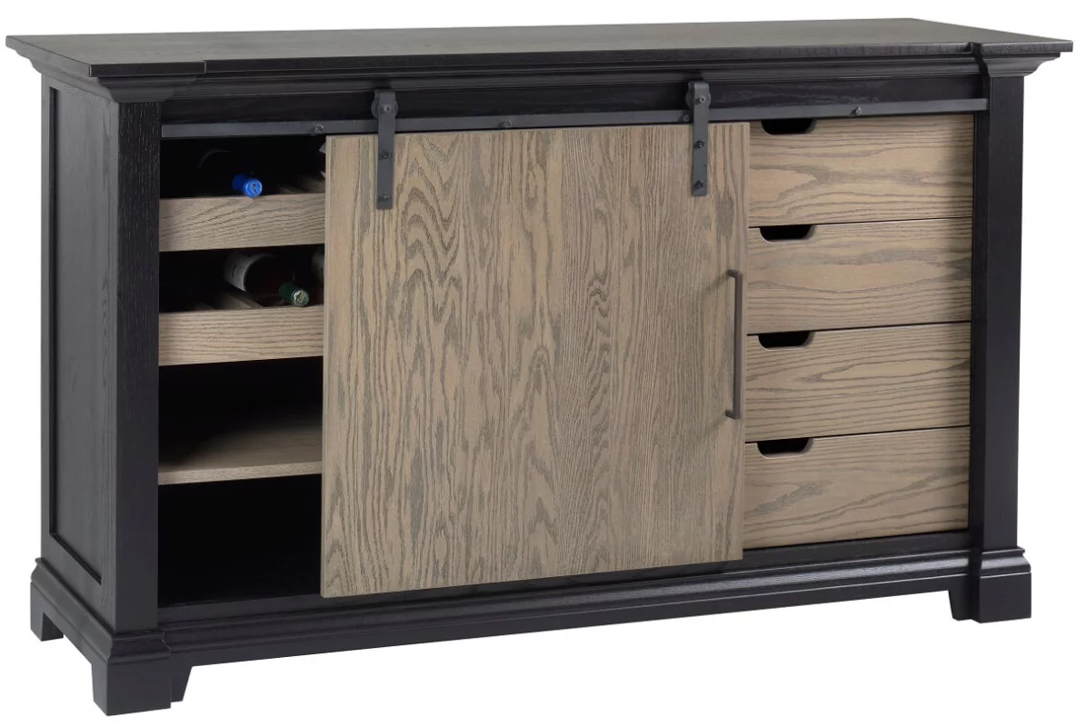 Sliding Door with Wine Rack