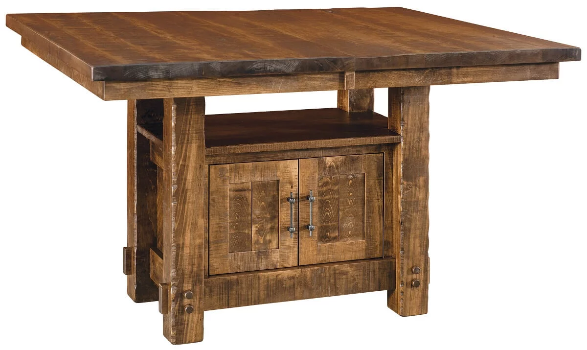 Attalla Rustic Cabinet Pub Table
