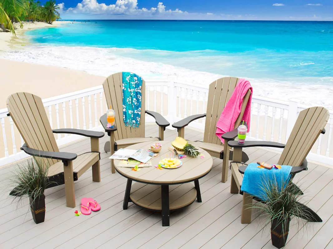 Avalon Chairs and Round Coffee Table