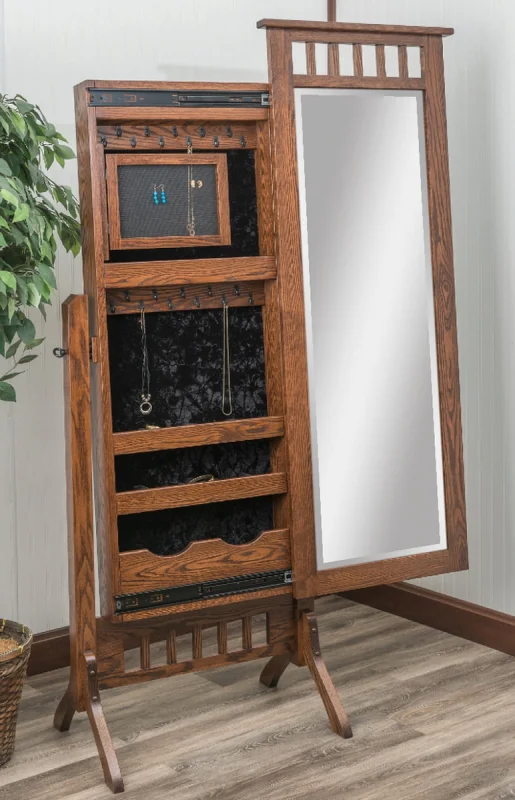 Cheval Mirror with Earring Door