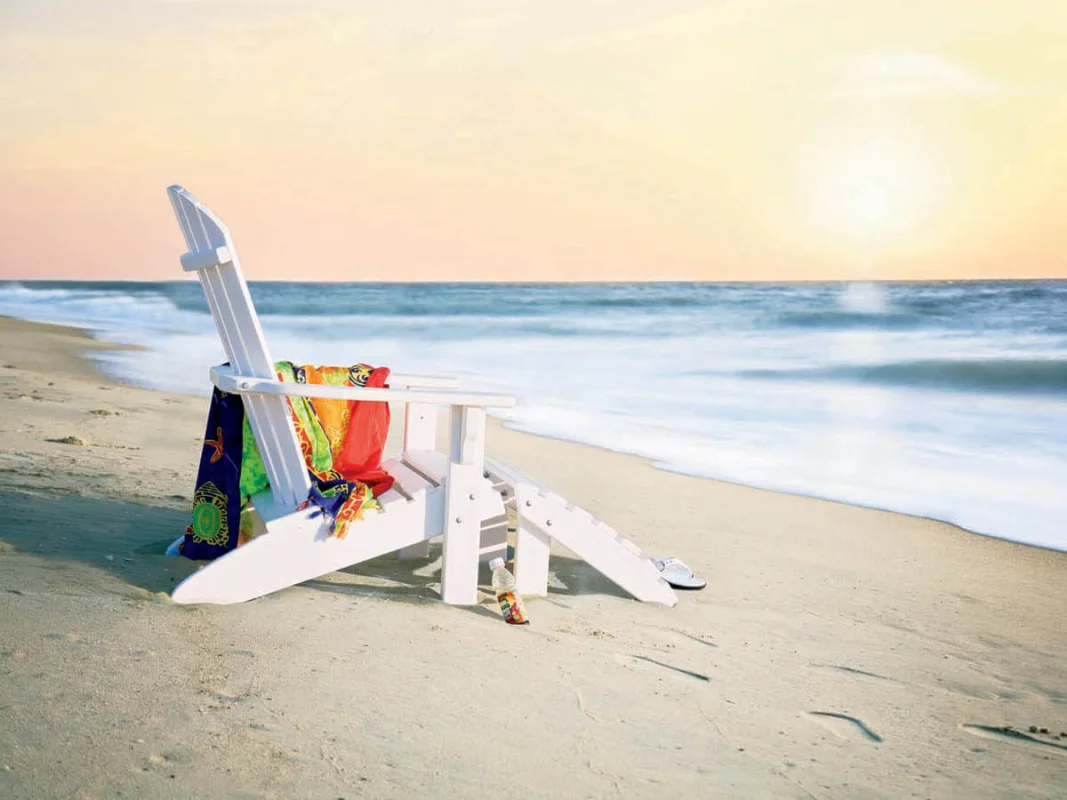 White Bahia Adirondack Chair and Ottoman