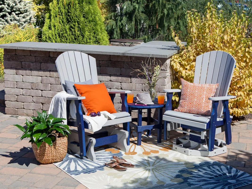 Two Tone Bahia Adirondack Glider