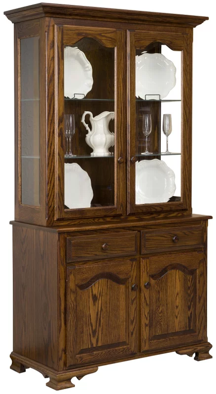 Oak 2-Door China Cabinet
