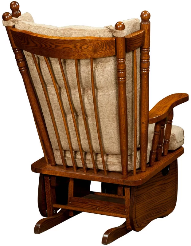 Fabric Upholstered Oak Glider Chair