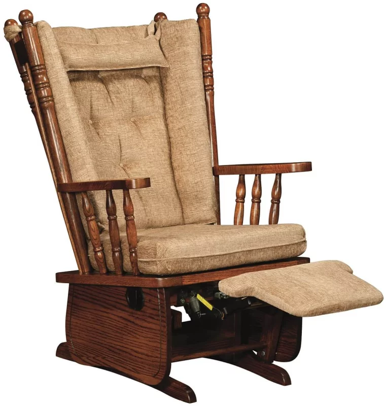 Glider with Flip-Up Footrest