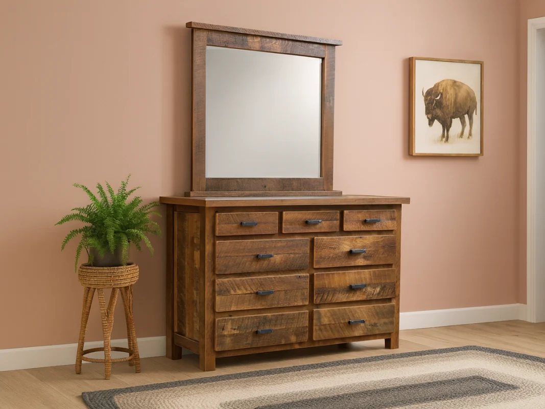 Bonney Lake Reclaimed Mirror Dresser