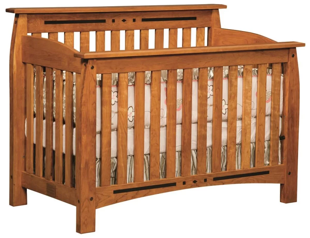 Cherry Craftsman Baby Crib
