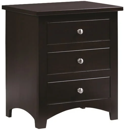 Bristol 3-Drawer Nightstand