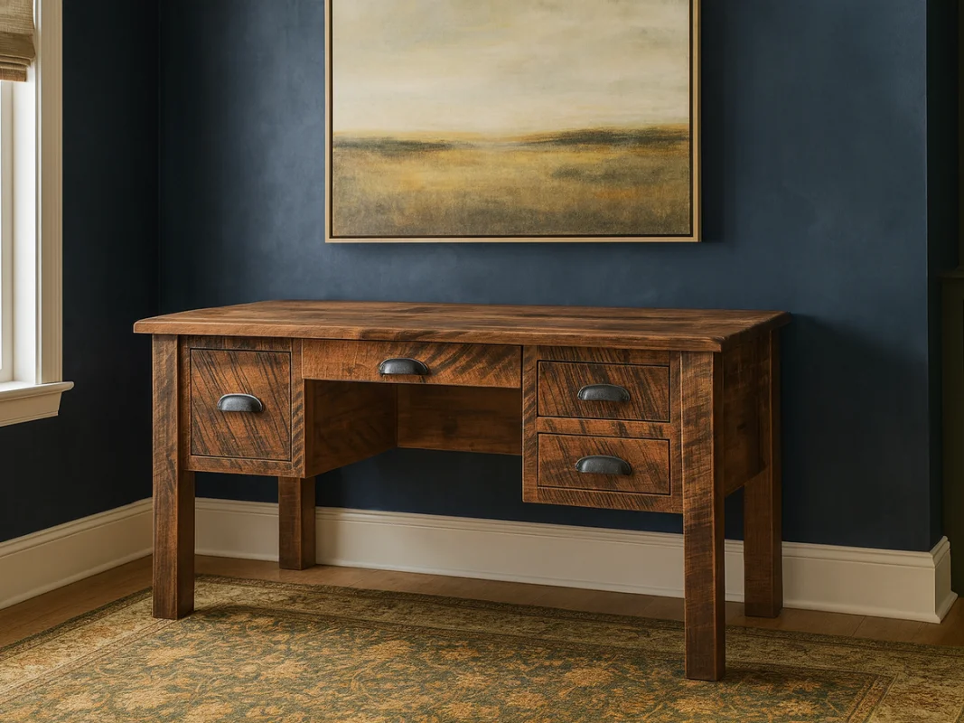 Brodnax Rustic Double Pedestal Desk