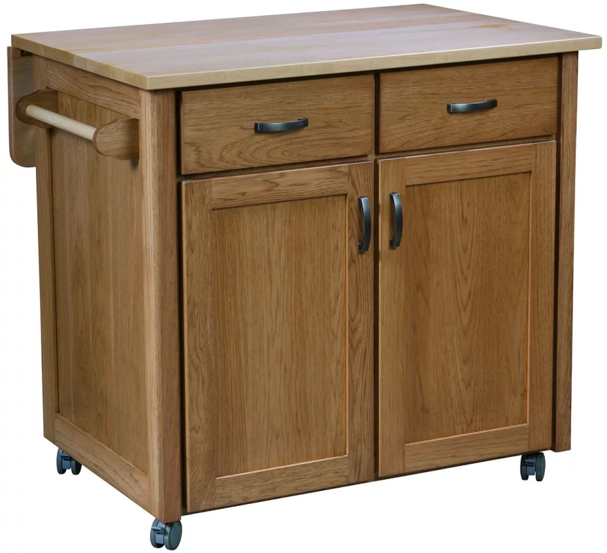 Island Cart with Maple Butcher Block