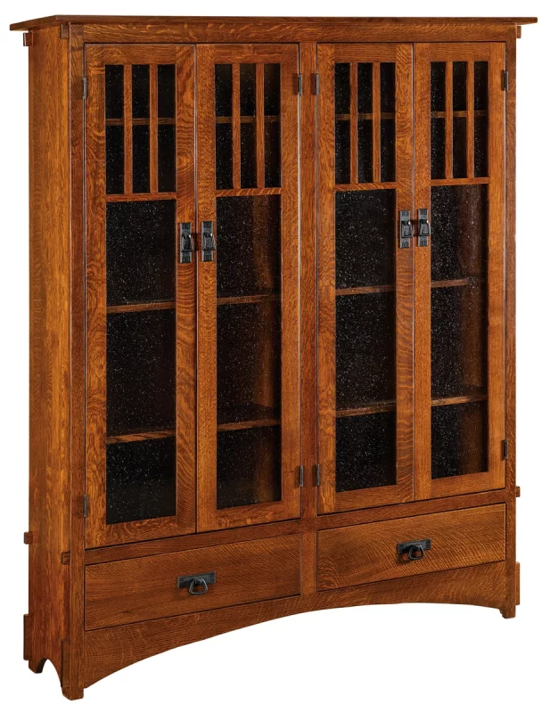Mission Bookcase with Storage
