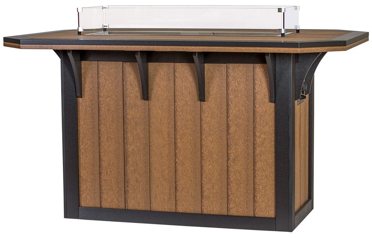 Outdoor Bar Table with Fire Pit