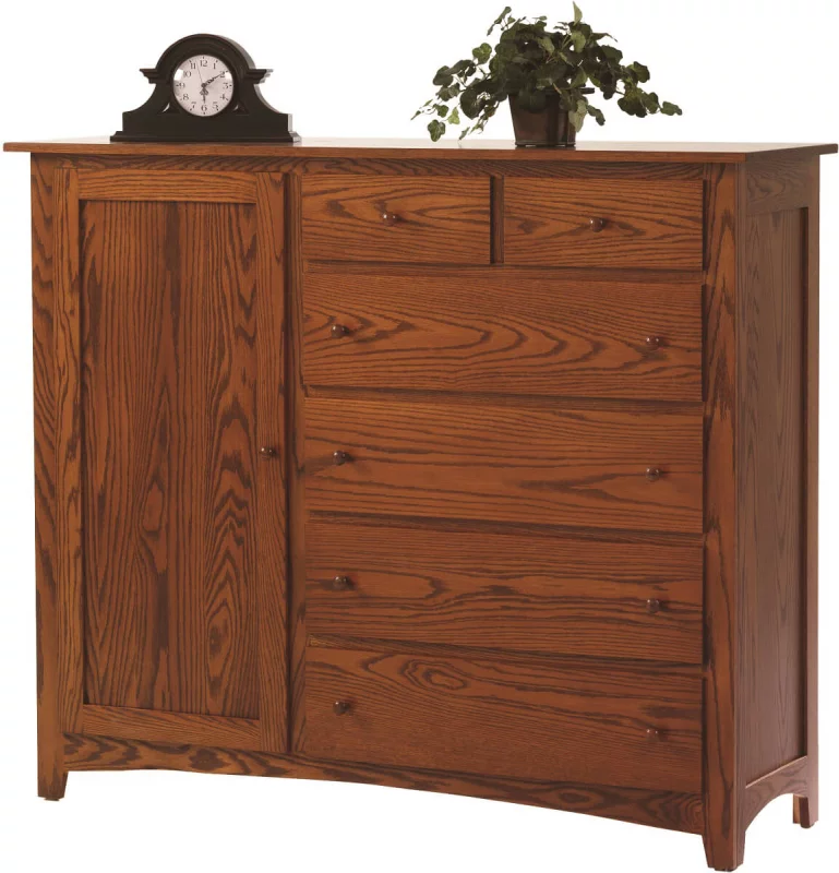 Cascade Locks Door Chest in Solid Oak