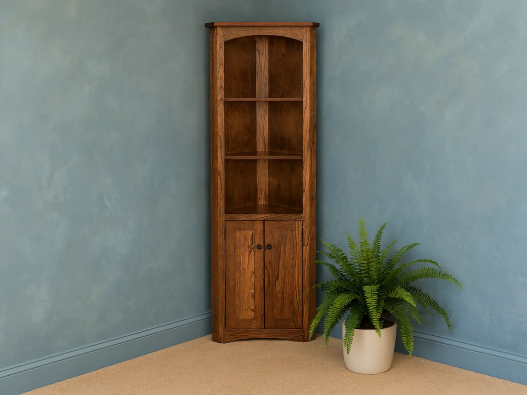 Cedar Key Corner Storage Bookcase
