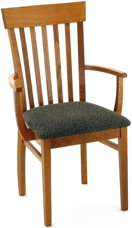 Arm chair with fabric seat