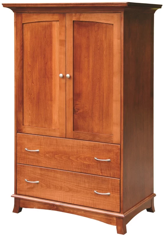 Modern Hardwood Wardrobe Armoire