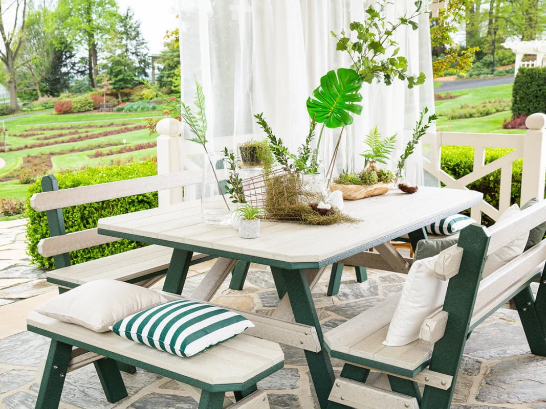 Poly Lumber Table and Bench Seating