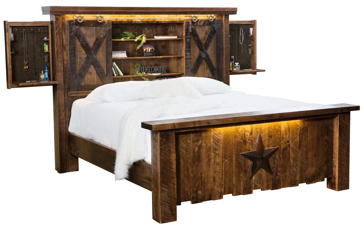 Optional Jewelry Pullouts in Headboard