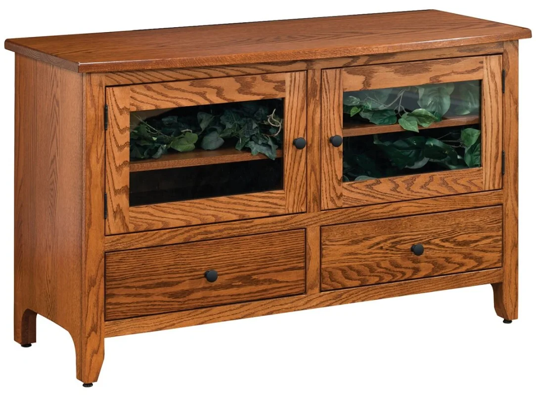 Wide Oak TV Console