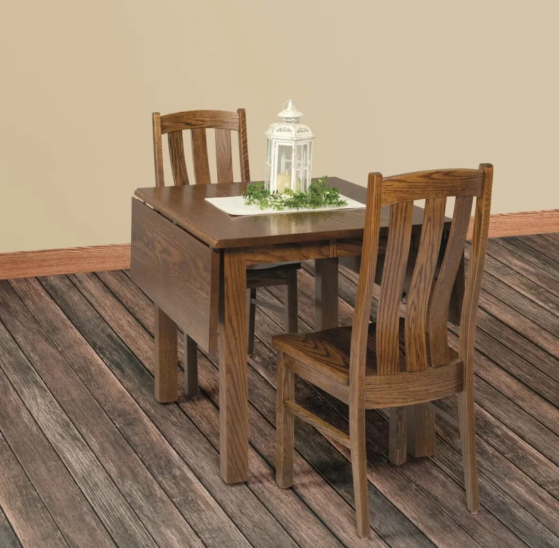 Drop Leaf Table and Solid Wood Chairs
