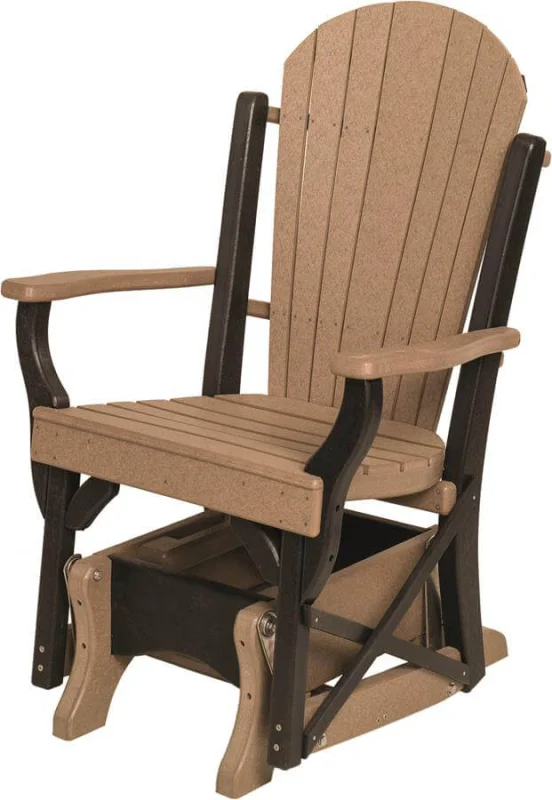 Figi Patio Glider in Weathered Wood on Black