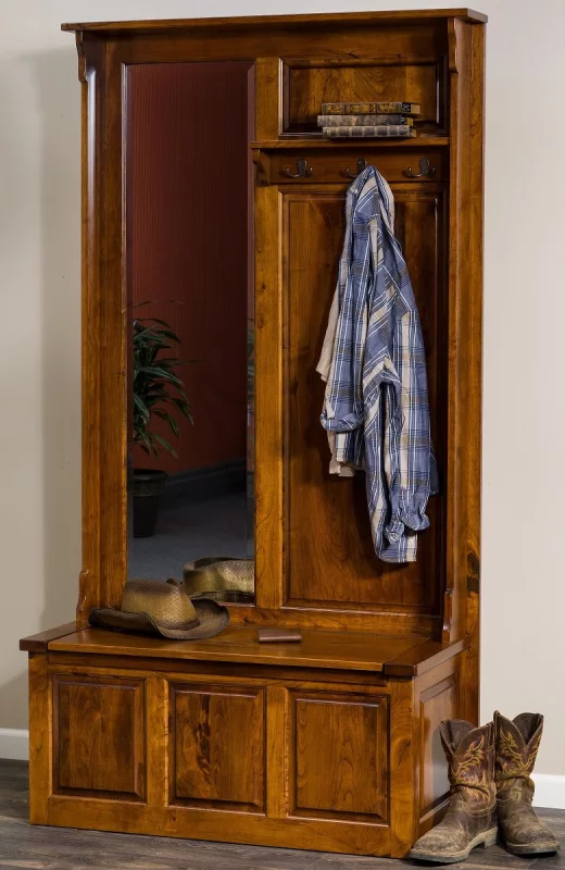 Raised Panel Storage Hall Bench