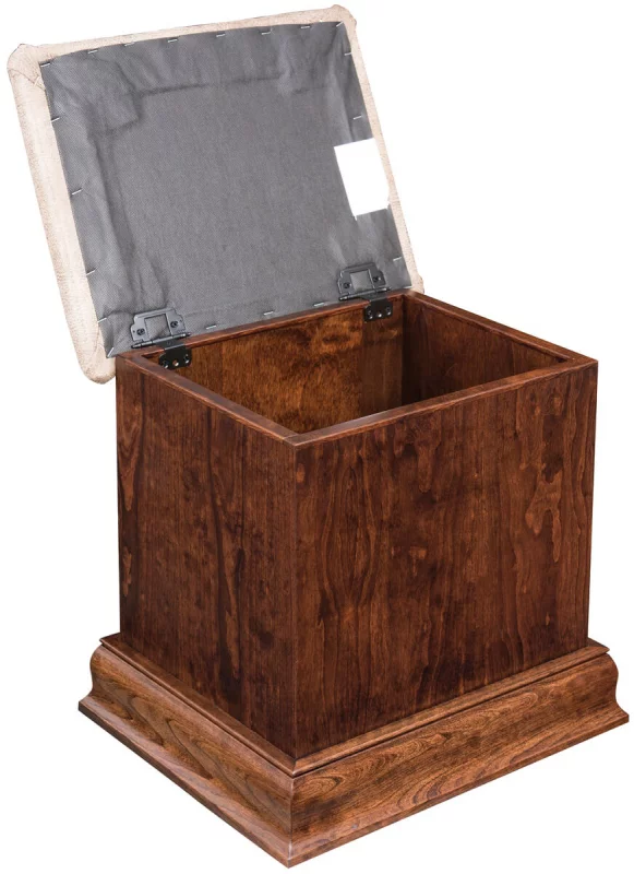 Cherry Vanity Bench with Storage