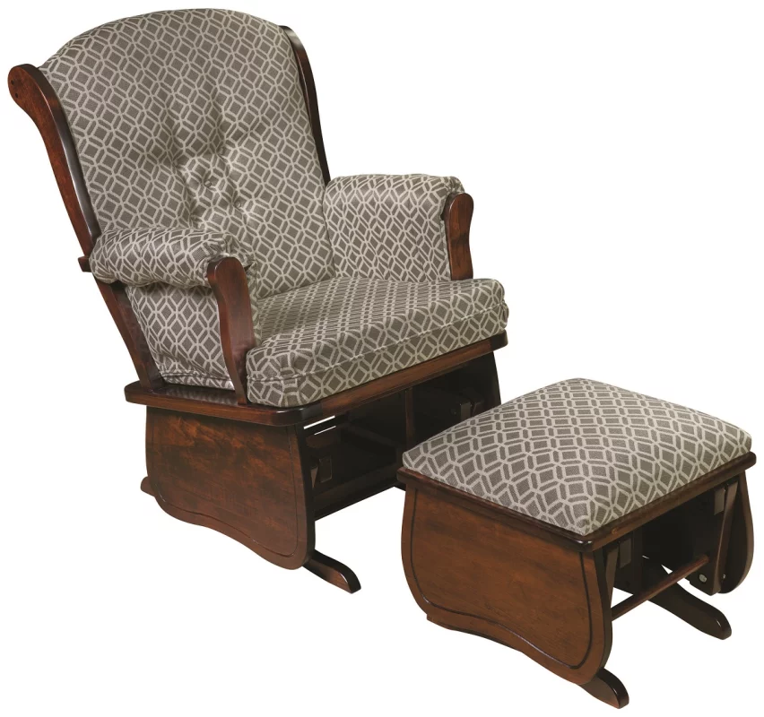 Amish Made Gliding Chair with Footrest