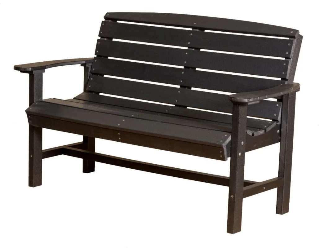 Black Green Bay Outdoor Bench