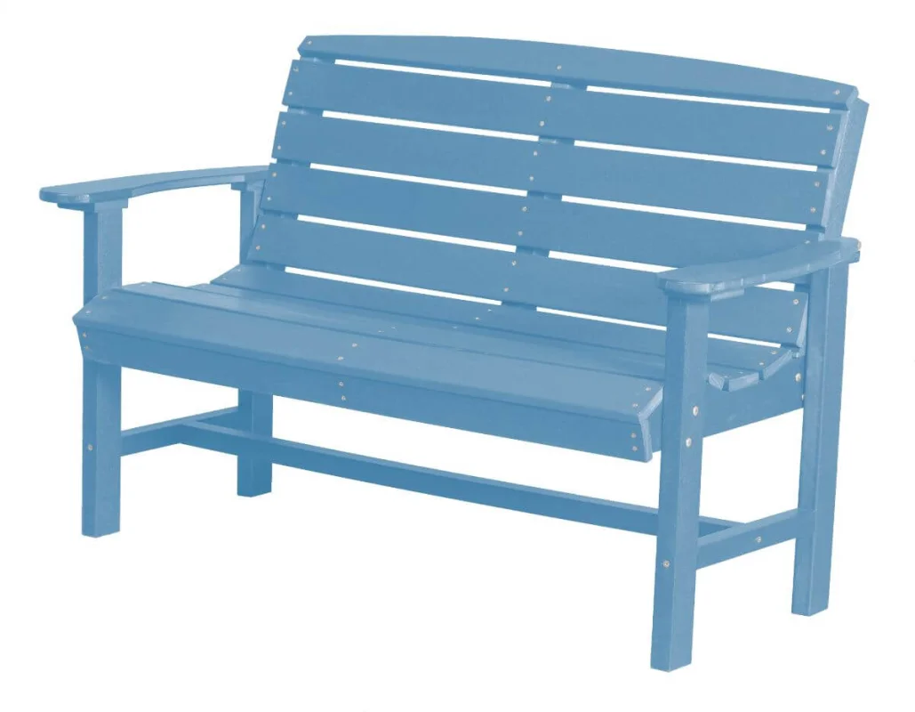 Powder Blue Green Bay Outdoor Bench