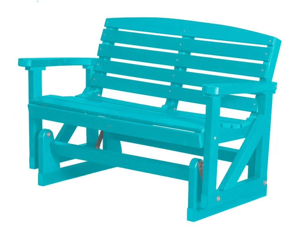 Aruba Blue Green Bay Outdoor Double Glider