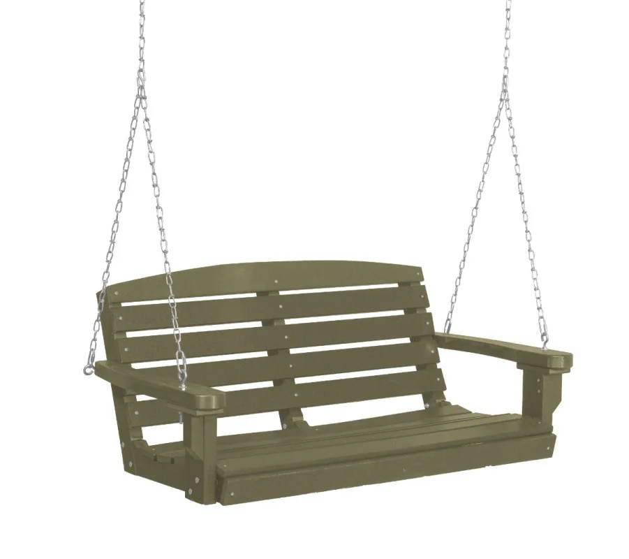 Olive Green Bay Porch Swing