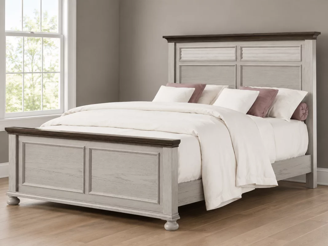 Two Tone Amish Bed Frame