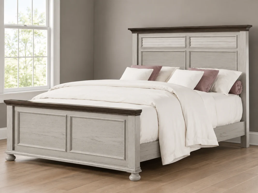 Two Tone Amish Bed Frame