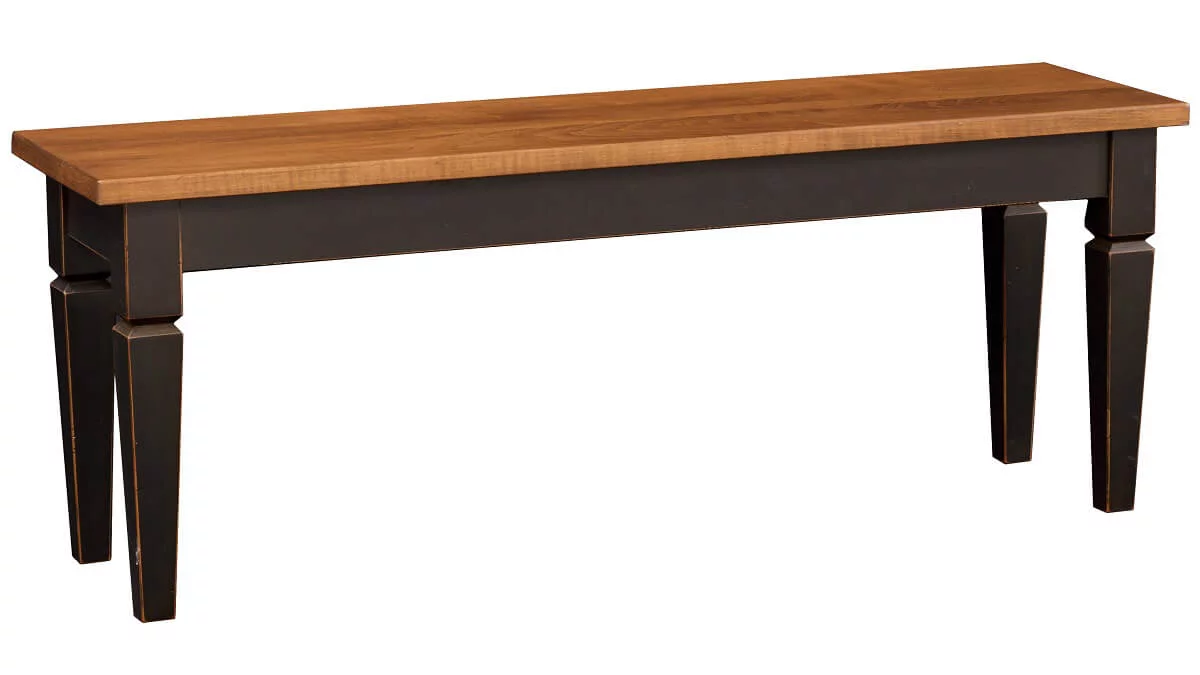 Kearny Dining Bench with Wooden Seat