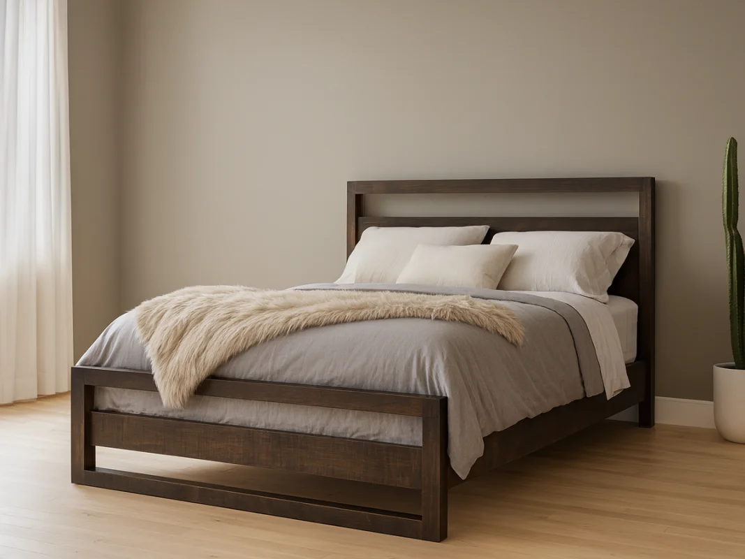 Kody Modern Rough Sawn Maple Bed