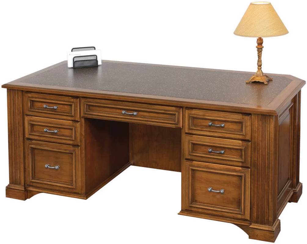 Lockwood Old World Executive Desk - Countryside Amish Furniture