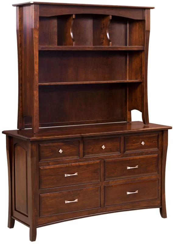 Countryside Amish Furniture Luxembourg Dresser with Hutch - Thumbnail 2