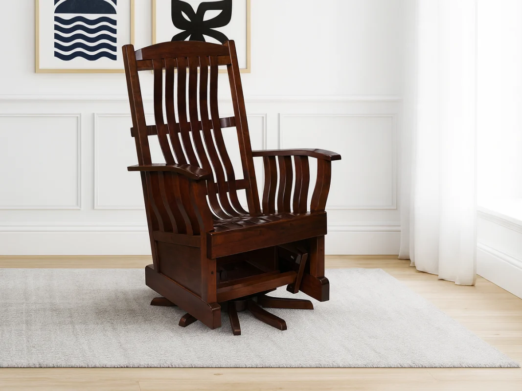 Machias Amish Swivel Glider