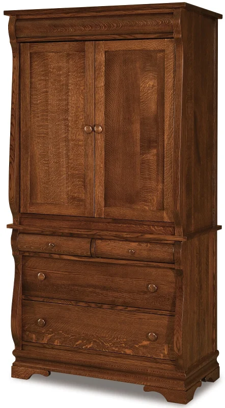 Milwaukee Sleigh Closet Armoire