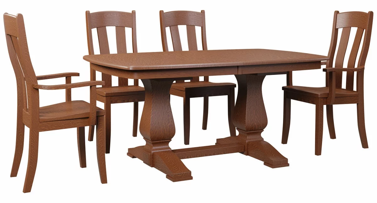 Countryside Amish Furniture Morgantown Pedestal Table - Thumbnail 2