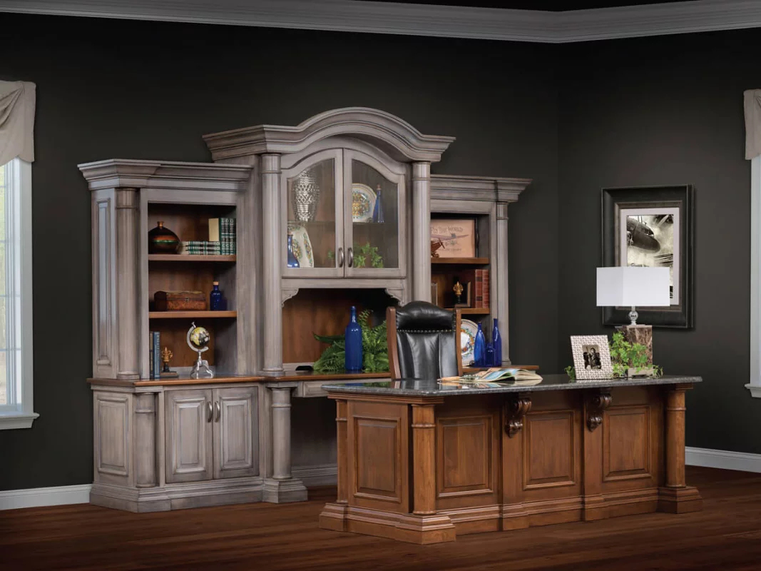 Newcastle Amish Made Computer Credenza - Countryside Amish Furniture
