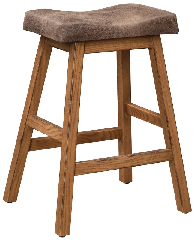 Bar Stool with Leather Seat