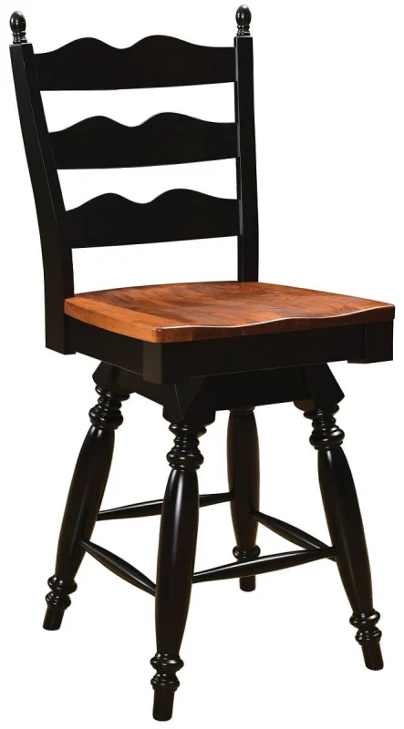 Normandy Ladder Back Swivel Stool